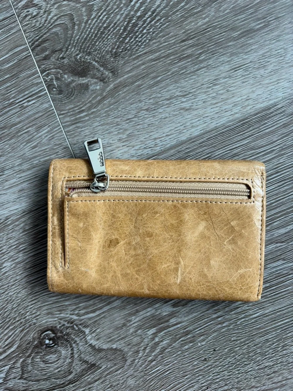 Hobo international Leather Trifold Wallet in Tan - Picture 2 of 5